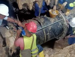 Penyambungan Pipa Depan Kongkow Selesai, Air Kembali Normal Bertahap