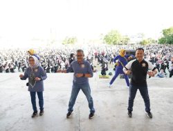 Jefridin Senam Sehat Bersama Guru se-Batam di HUT HGN dan PGRO