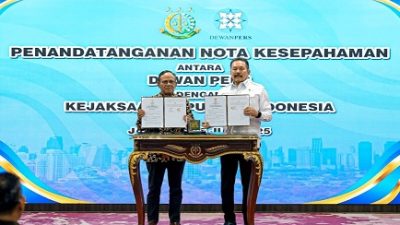 Perkuat Demokrasi, Dewan Pers dan Kejaksaan Agung Teken MoU Jaga Kemerdekaan Pers dan Penegakan Hukum