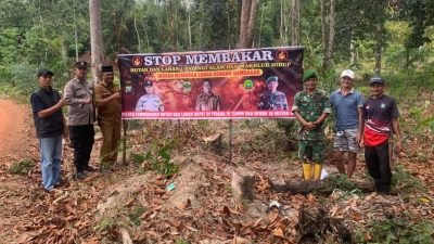 Cegah Karhutla, Desa Lanjut Pasang Peringatan: Stop Membakar